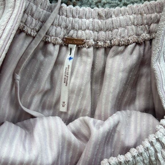 Free People Raquel Corduroy Top Dusty Pink Medium - Picture 4 of 10
